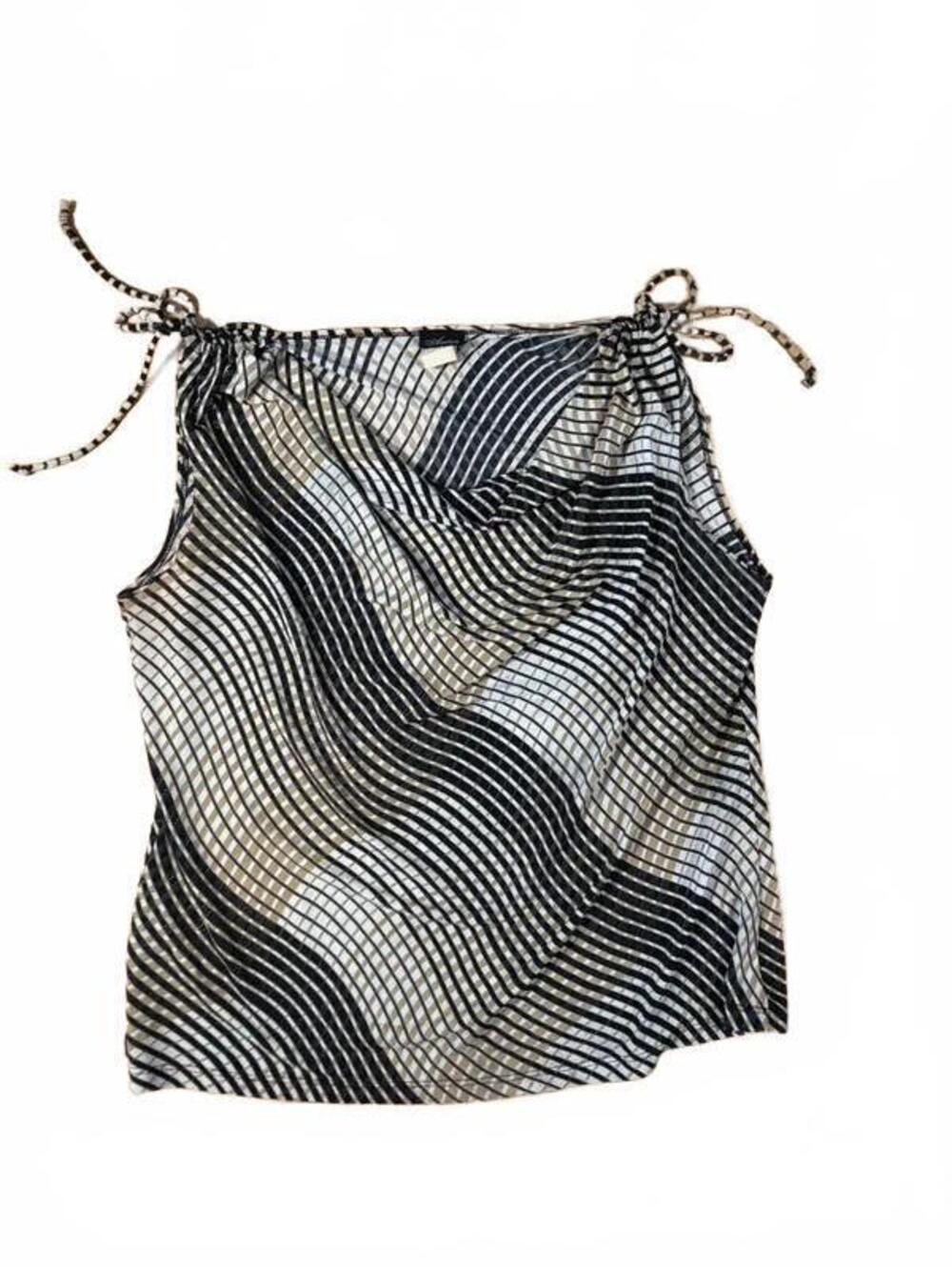 Vintage Y2K Anna Brand Cowl Neck Sleeveless Blouse With Shoulder Tie Size L